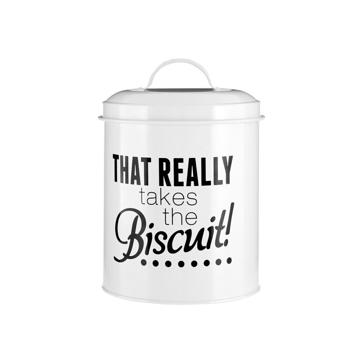 Pun and Games White Biscuit Canister