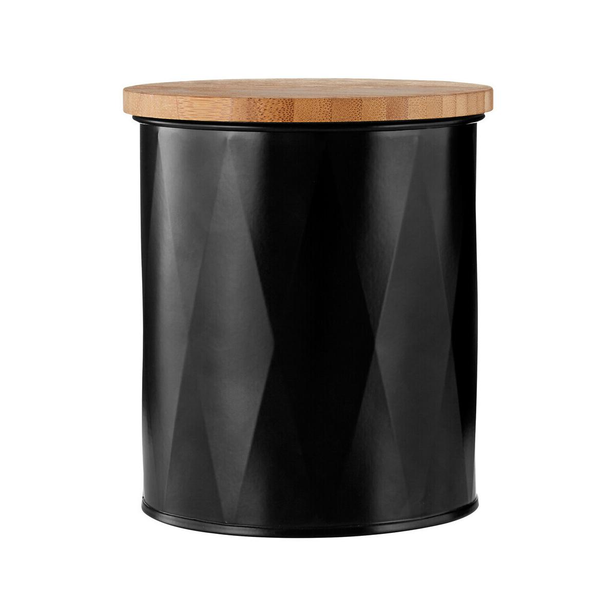 Rhombus Black Small Storage Canister