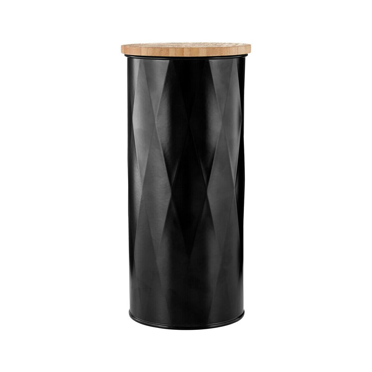 Rhombus Black Large Storage Canister