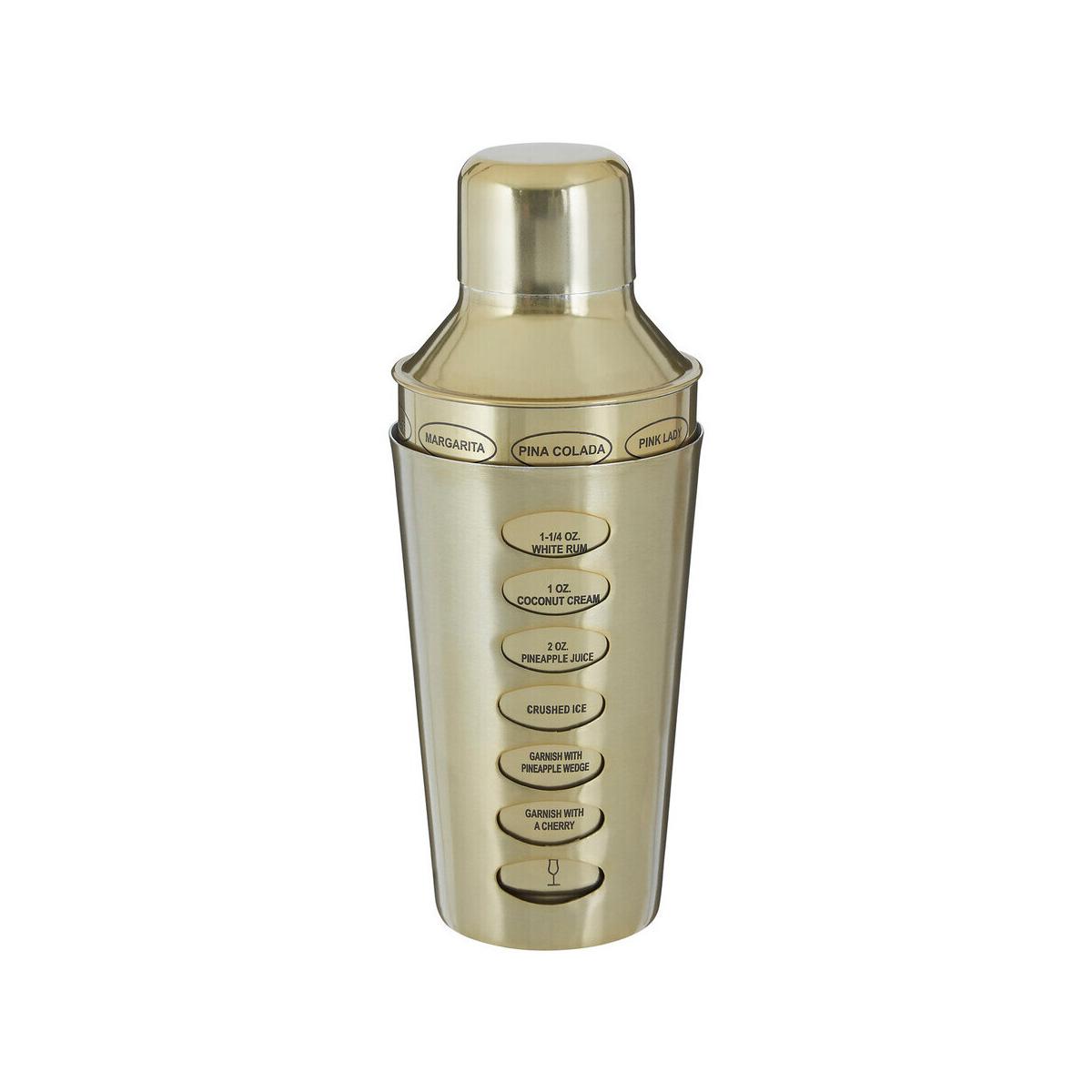 Recipe Brushed Brass Cocktail Shaker