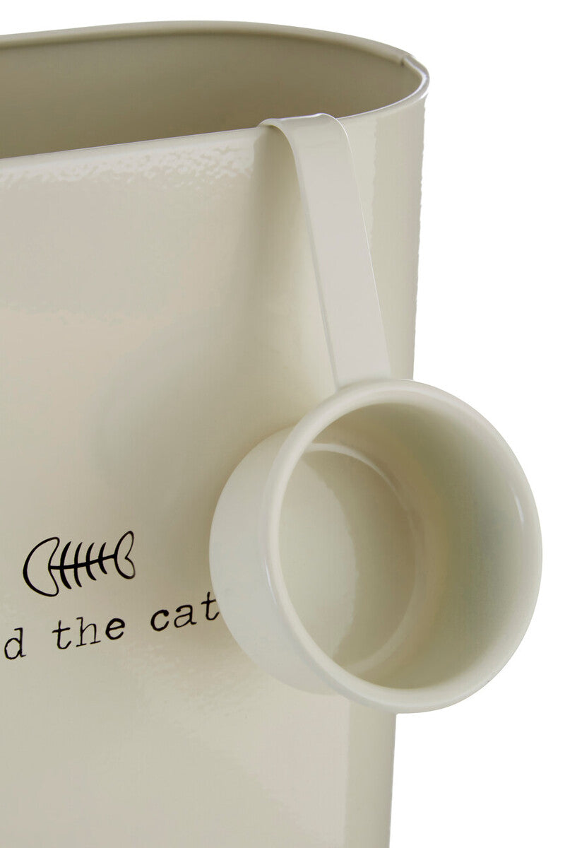 Adore Pets 6.5Ltr Feed The Cat Food Cream Storage Bin With Spoon