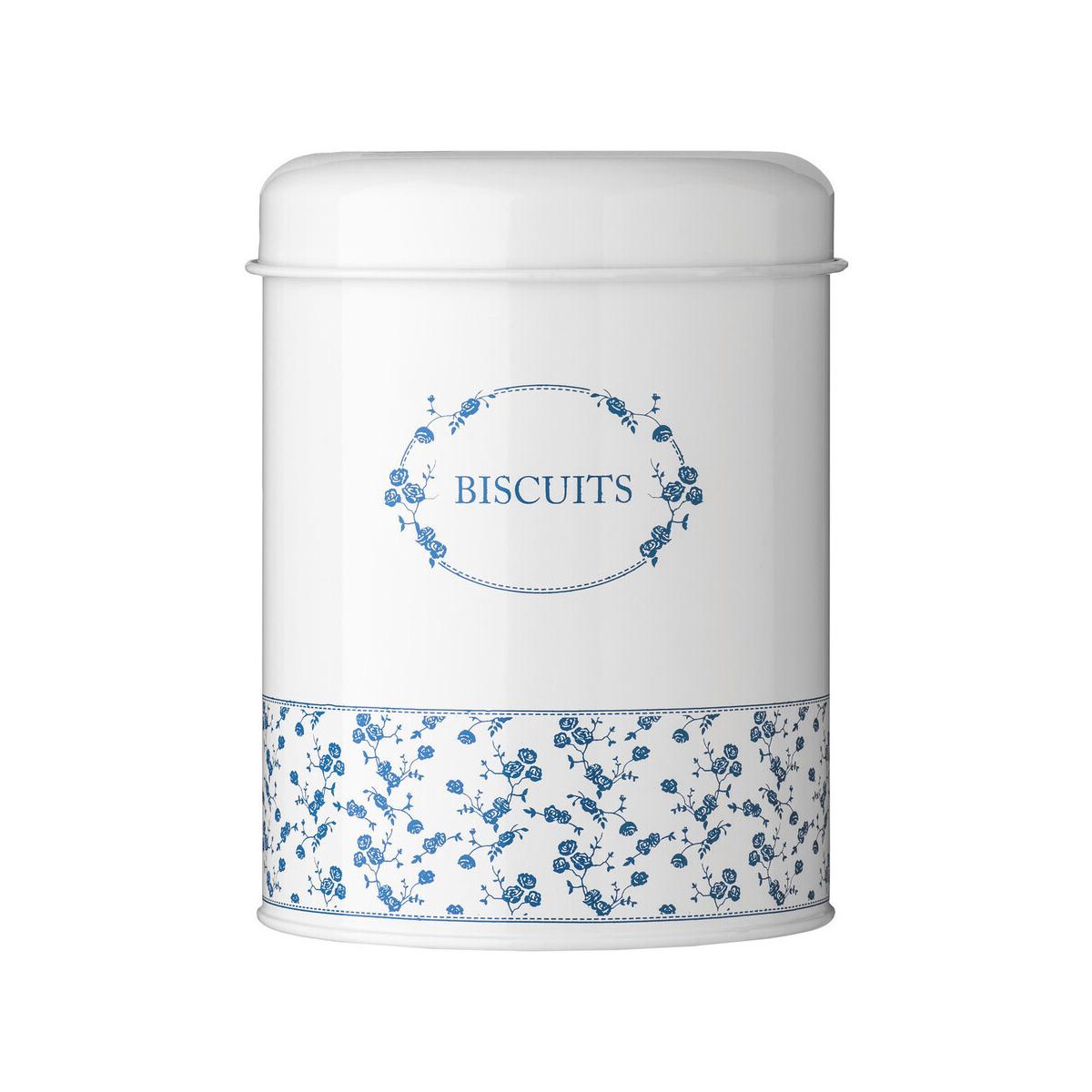 Blue Rose Biscuit Canister