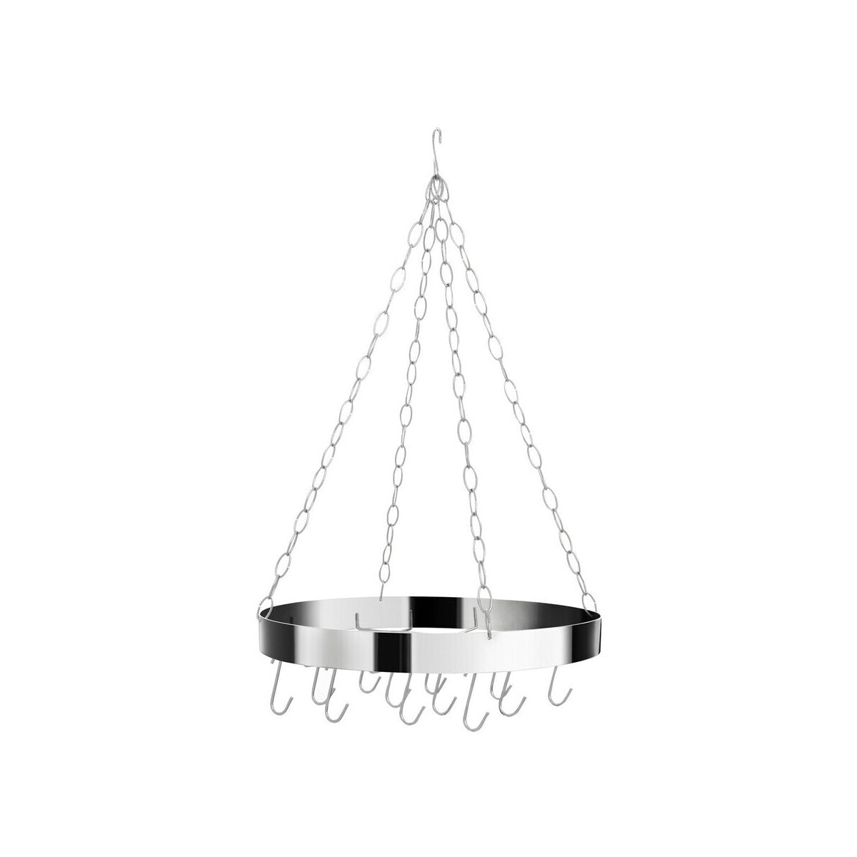 Valen Matt Chrome Round Ceiling Rack