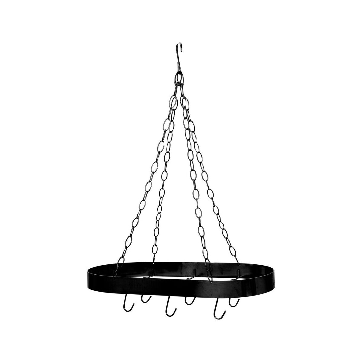 Valen Matt Black Oval Ceiling Rack