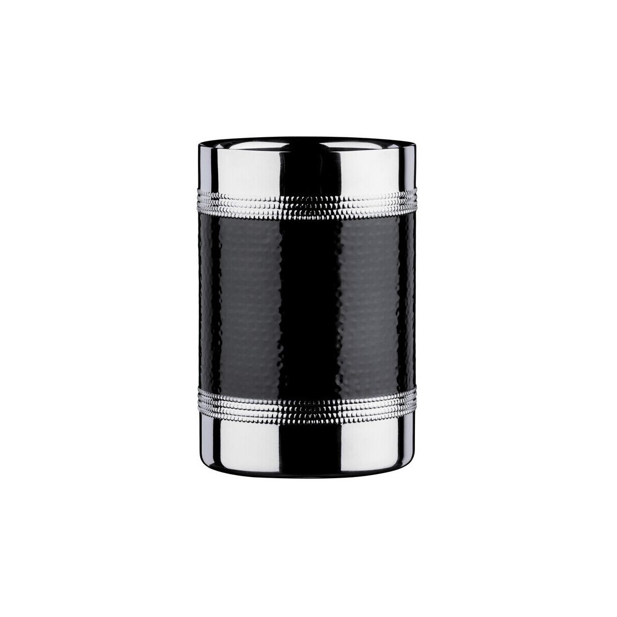 Bottle Cooler With Hammered Black Band