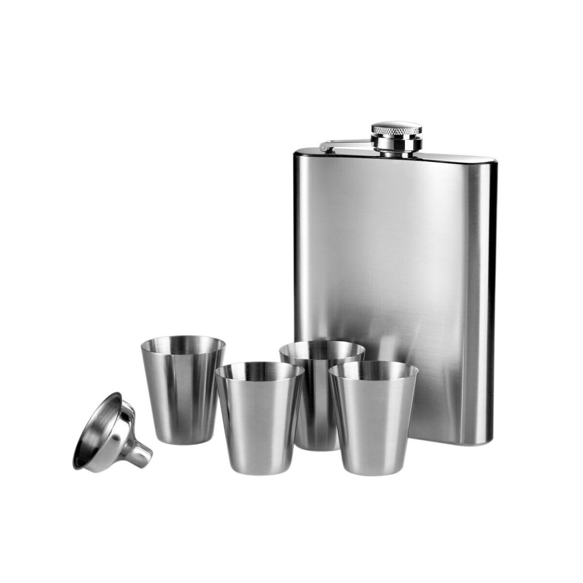 Stainless Steel Hip Flask Set