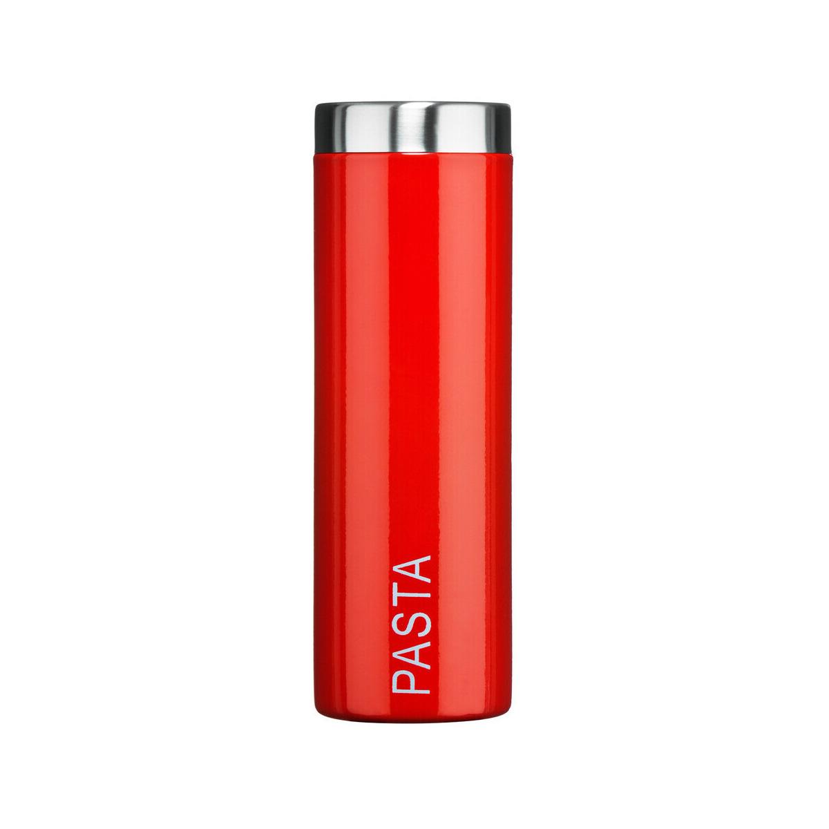 Red Enamel Pasta Canister