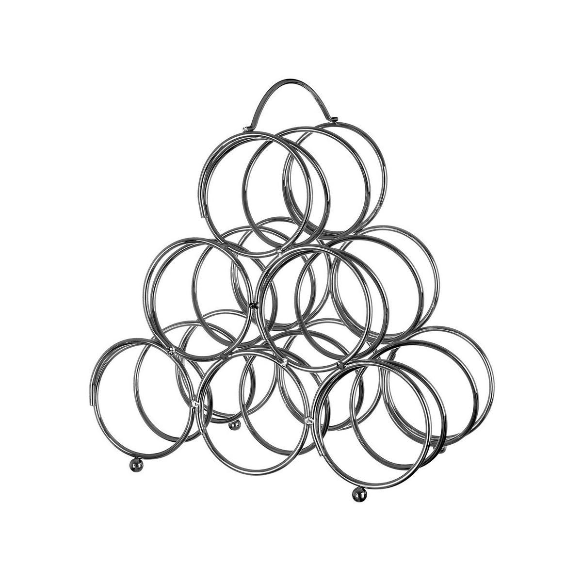 Zuko Chrome 6 Bottles Triangular Wine Rack