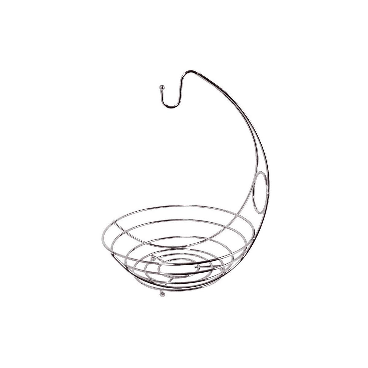 Kaya Chrome Fruit Bowl And Bananna Hanger