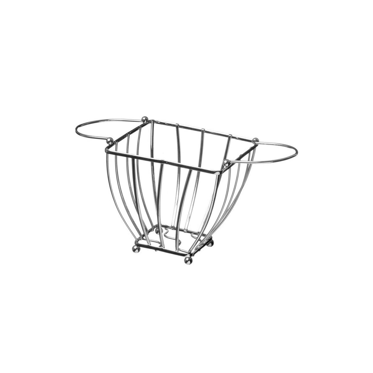 Asa Chrome Fruit Basket with Round Handle