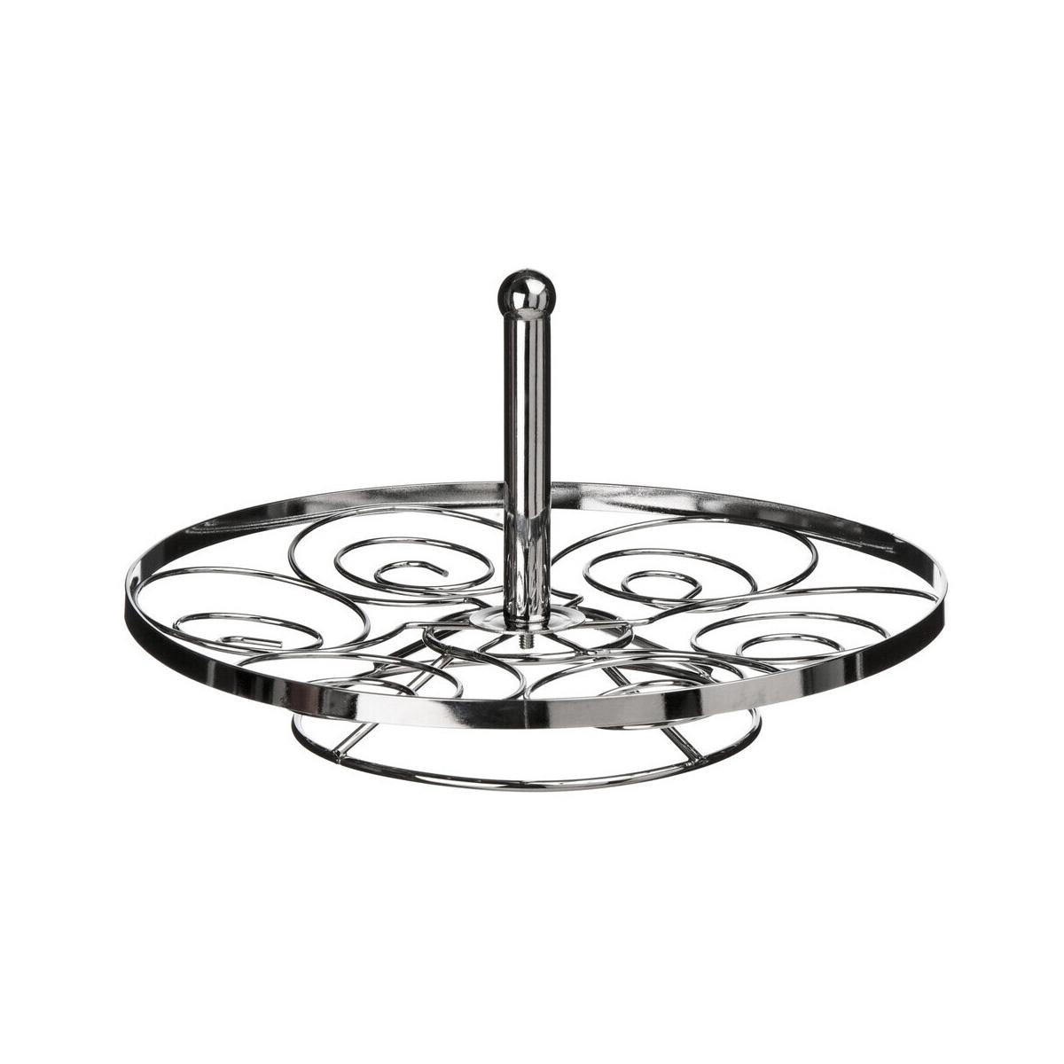 Swirl Chrome 6 Cup Cake Stand