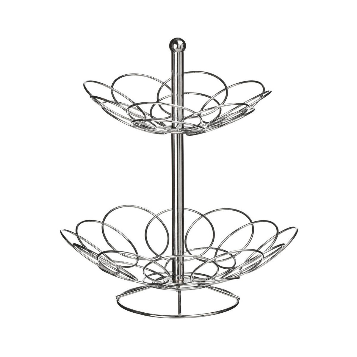 Ellipse 2 Tier Chrome Fruit Basket