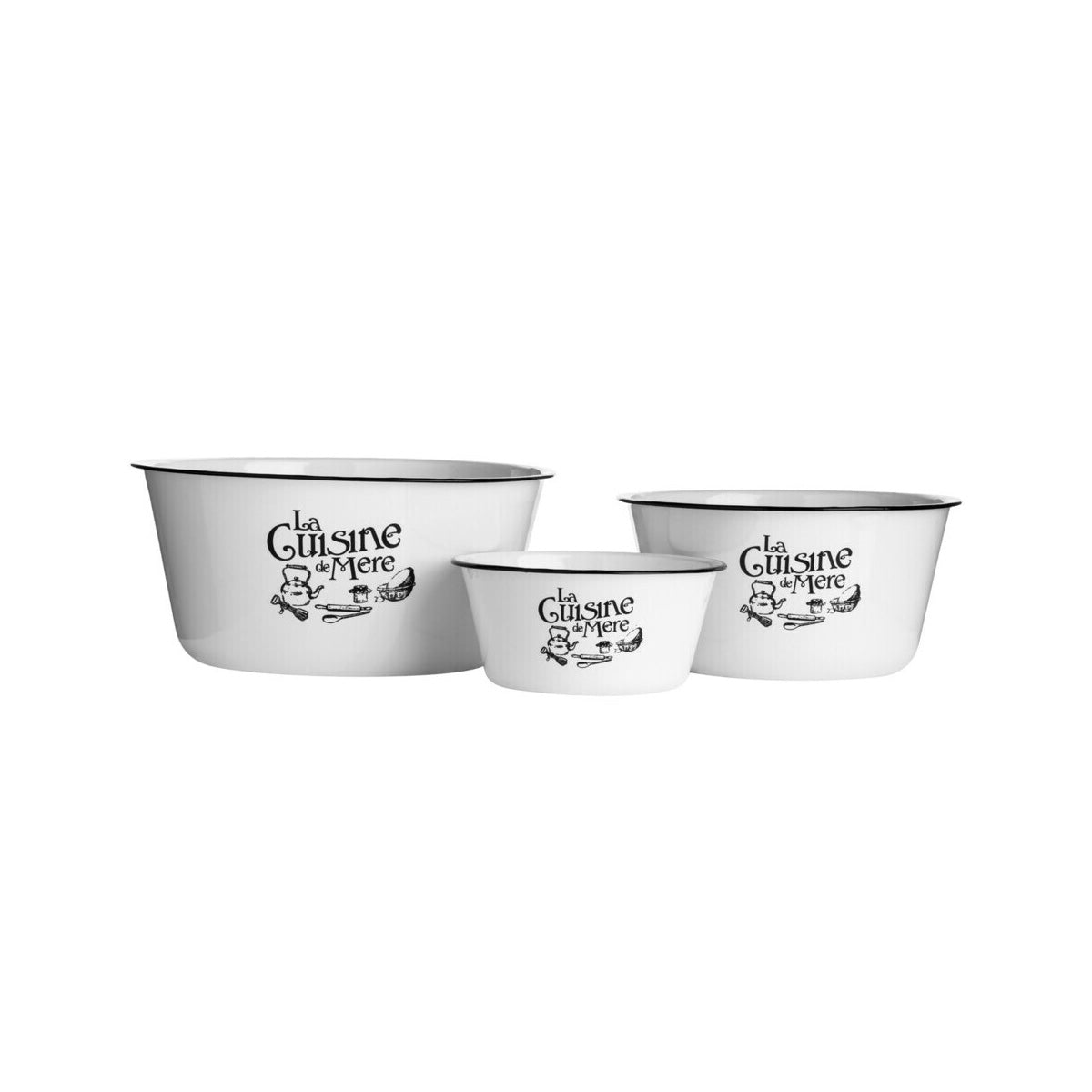 La Cuisine De Mere Set Of 3 Mixing Bowls.