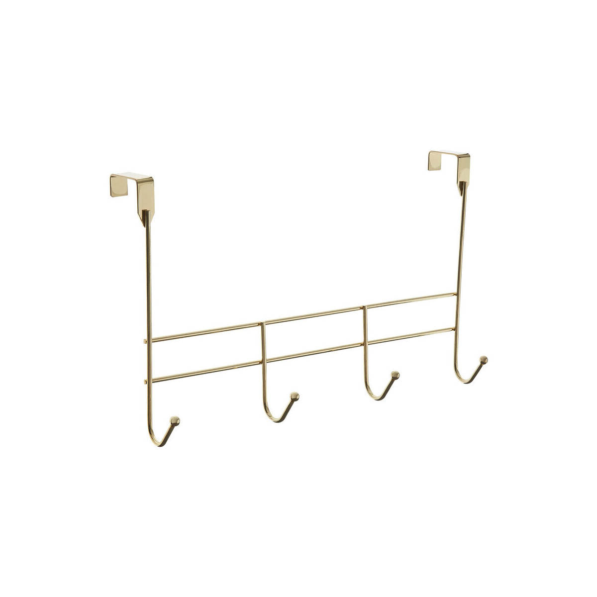4 Hook Champagne Gold Over Door Hanger