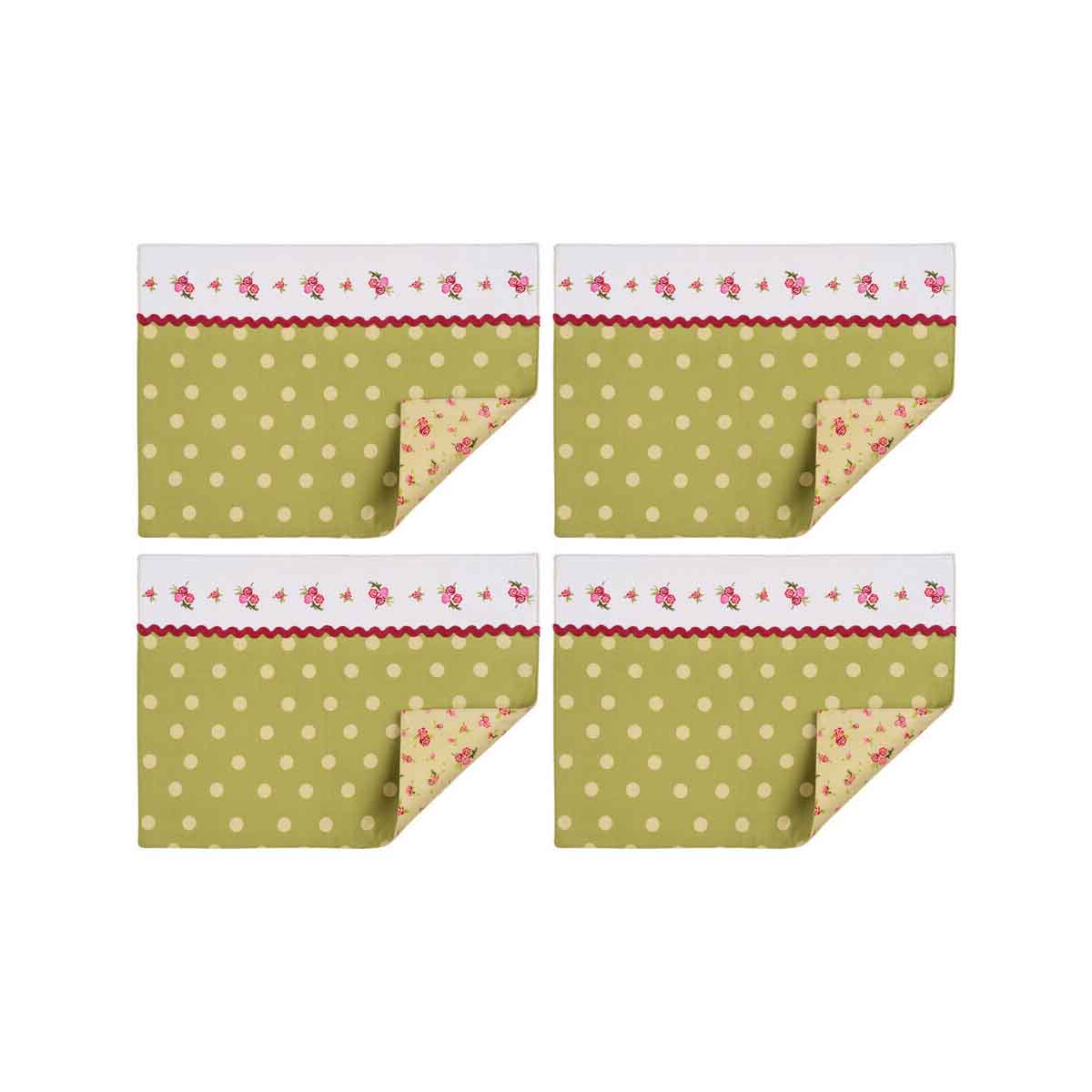 Set Of Four Rose Cottage Placemats