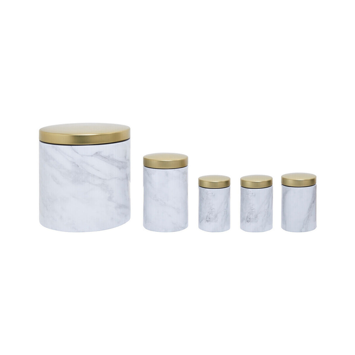 Easton 5 Piece Kitchen Storage Set in Marble Effect