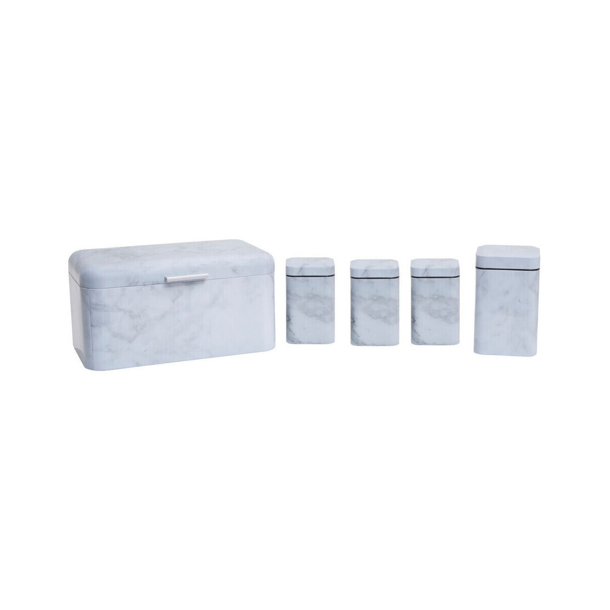 Easton 5 Piece Marble Effect Kitchen Storage Set