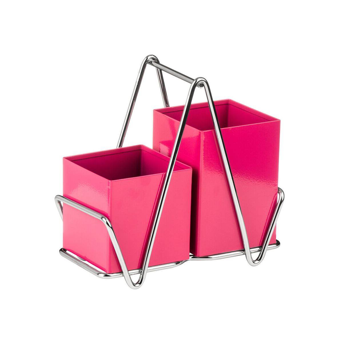 2 Compartment Hot Pink Cutlery Caddy
