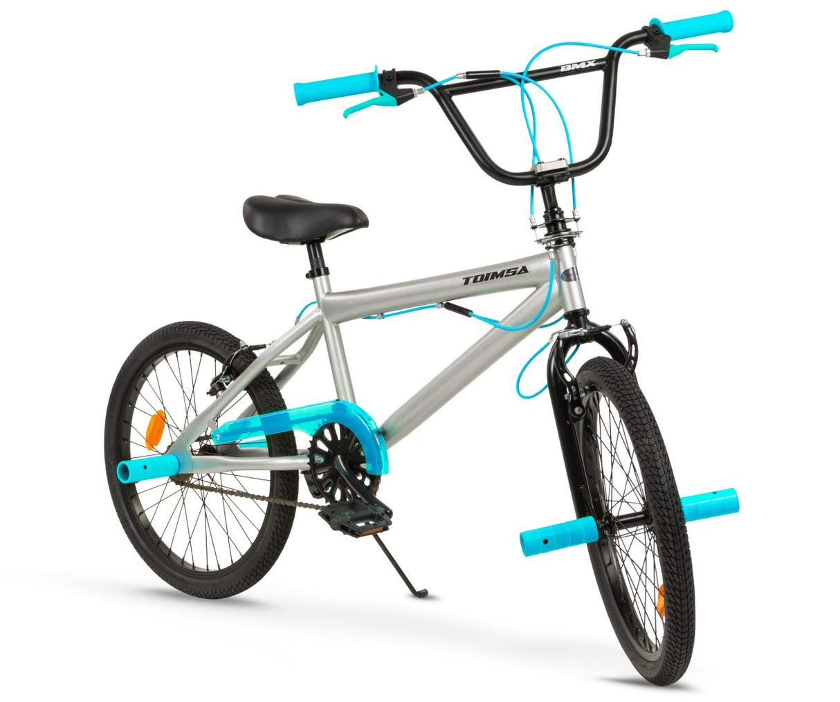 BMX Bicycle - Silver and Blue 20"