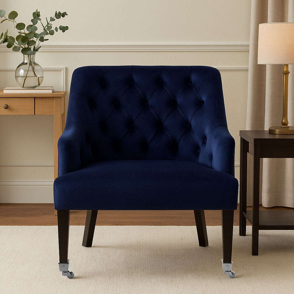 Darwin Blue Velvet Chair