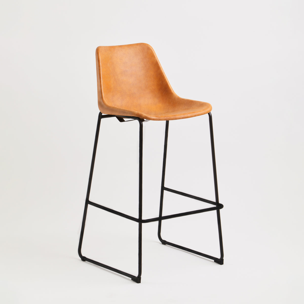 Dalston Camel Bar Stool With Black Legs