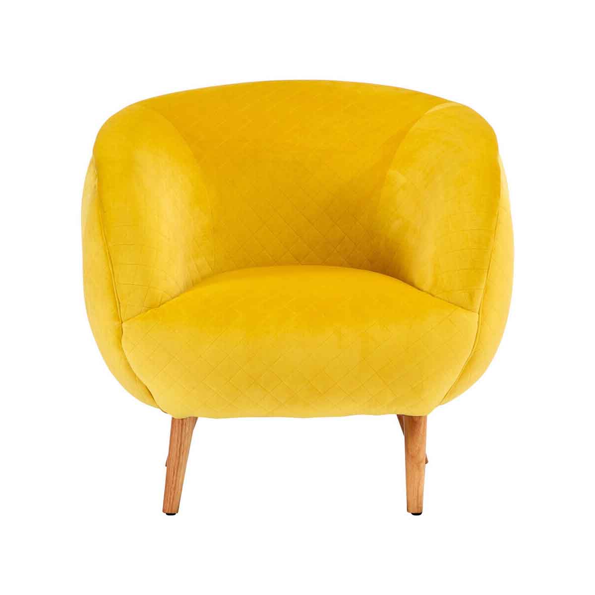 Oscar Yellow Fabric Chair