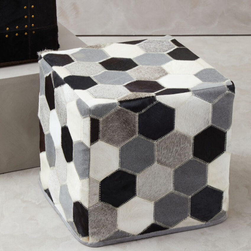Safira Patchwork Pouffe