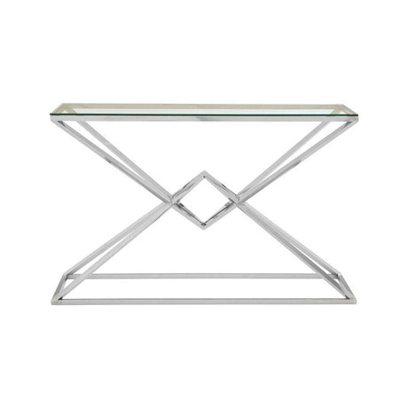 Allure Tempered Glass Rectangular Console Table