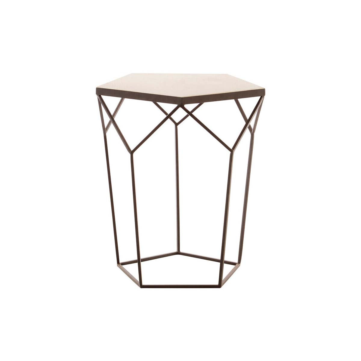 Shalimar Pentagonal Marble Top Side Table