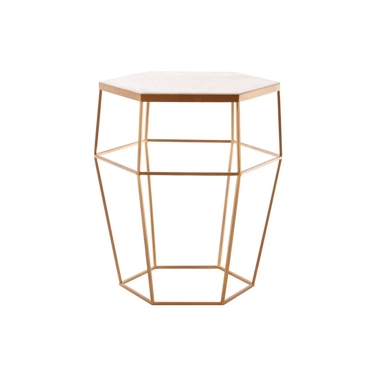 Shalimar Hexagonal Marble Top Side Table