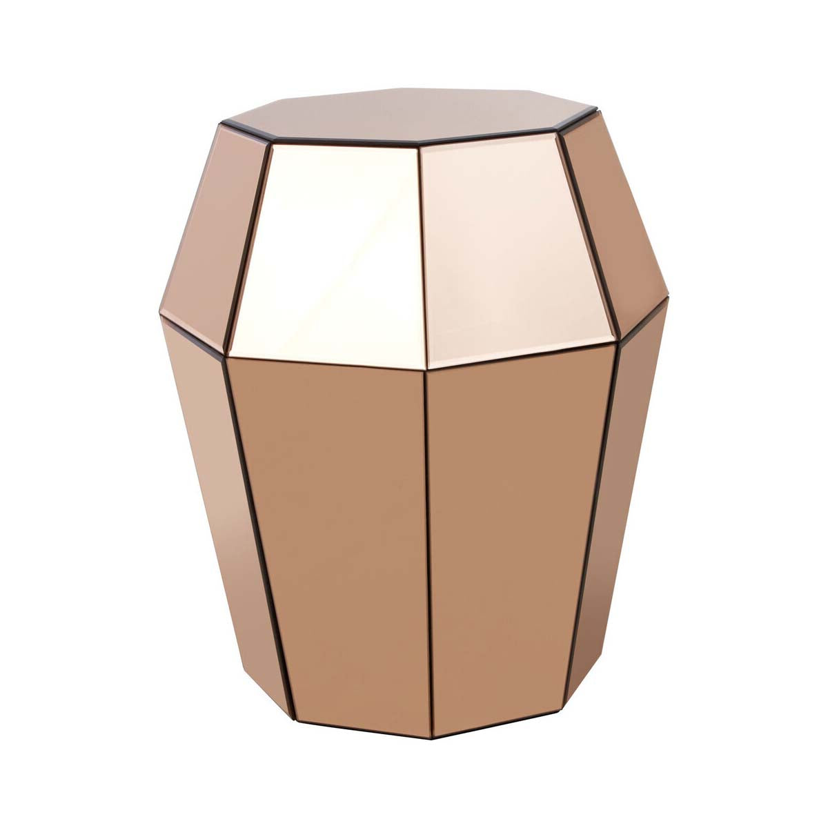 Kensington Townhouse Rose Gold Finish Side Table.