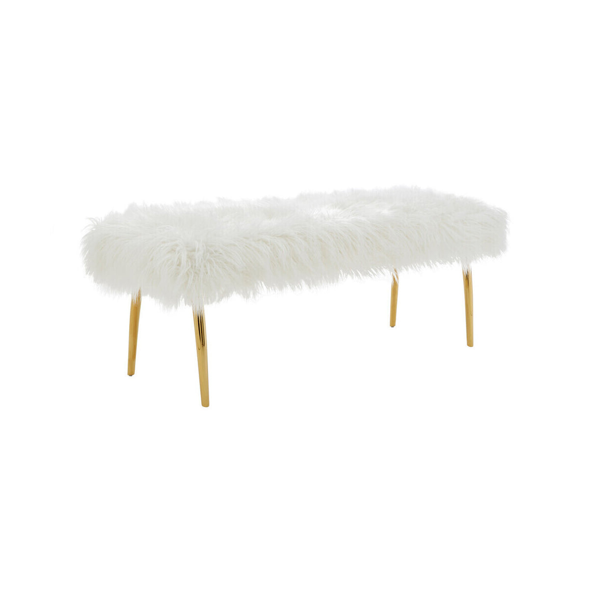 Clarence Natural Fur Effect Bench