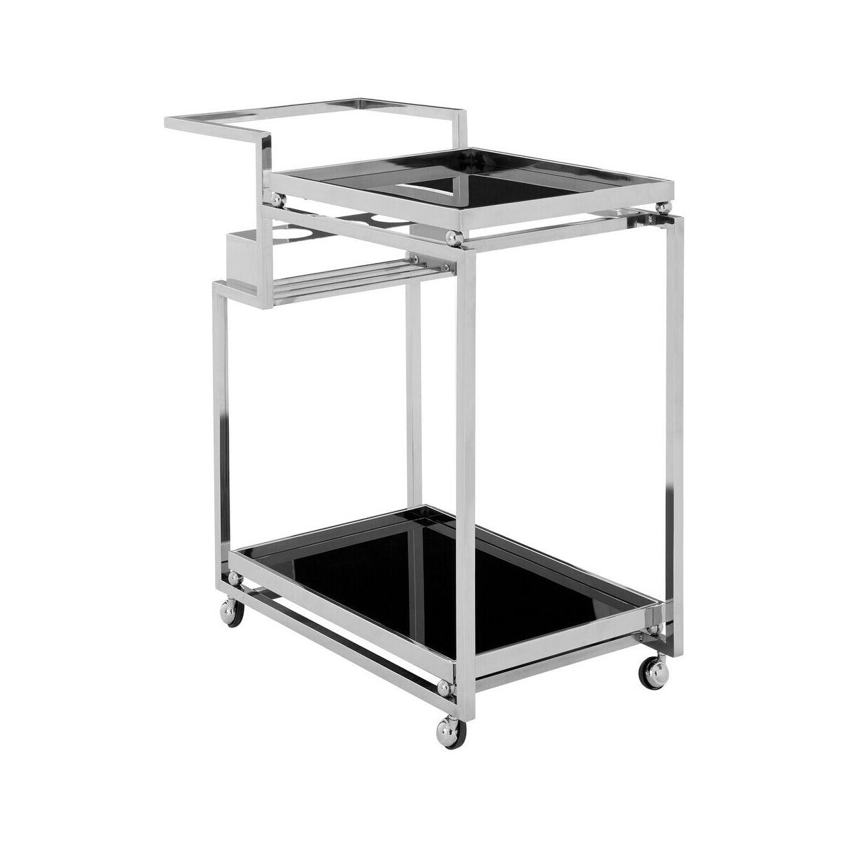Novo 3 Tier Trolley with Silver Finish Frame