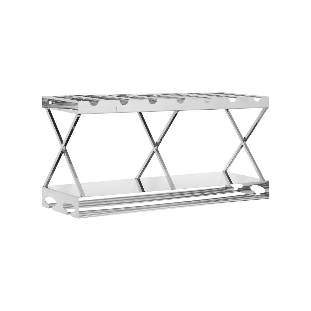 Novo 2 Tier 7 Bottle Silver Wine Rack