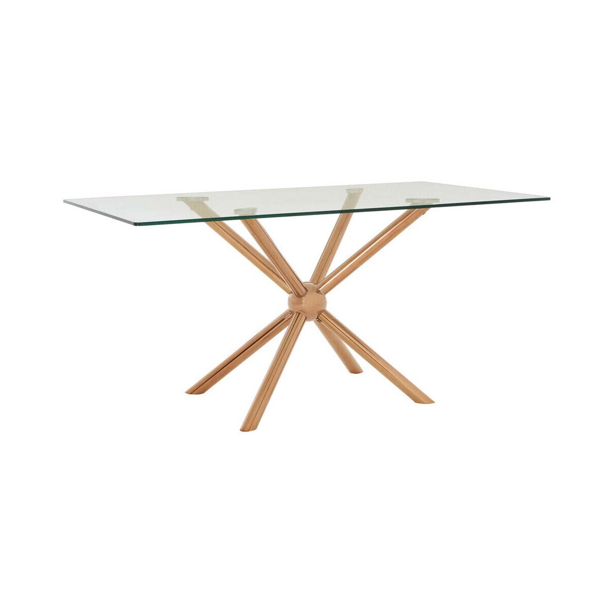 Novo Rectangular Rose Gold Dining Table