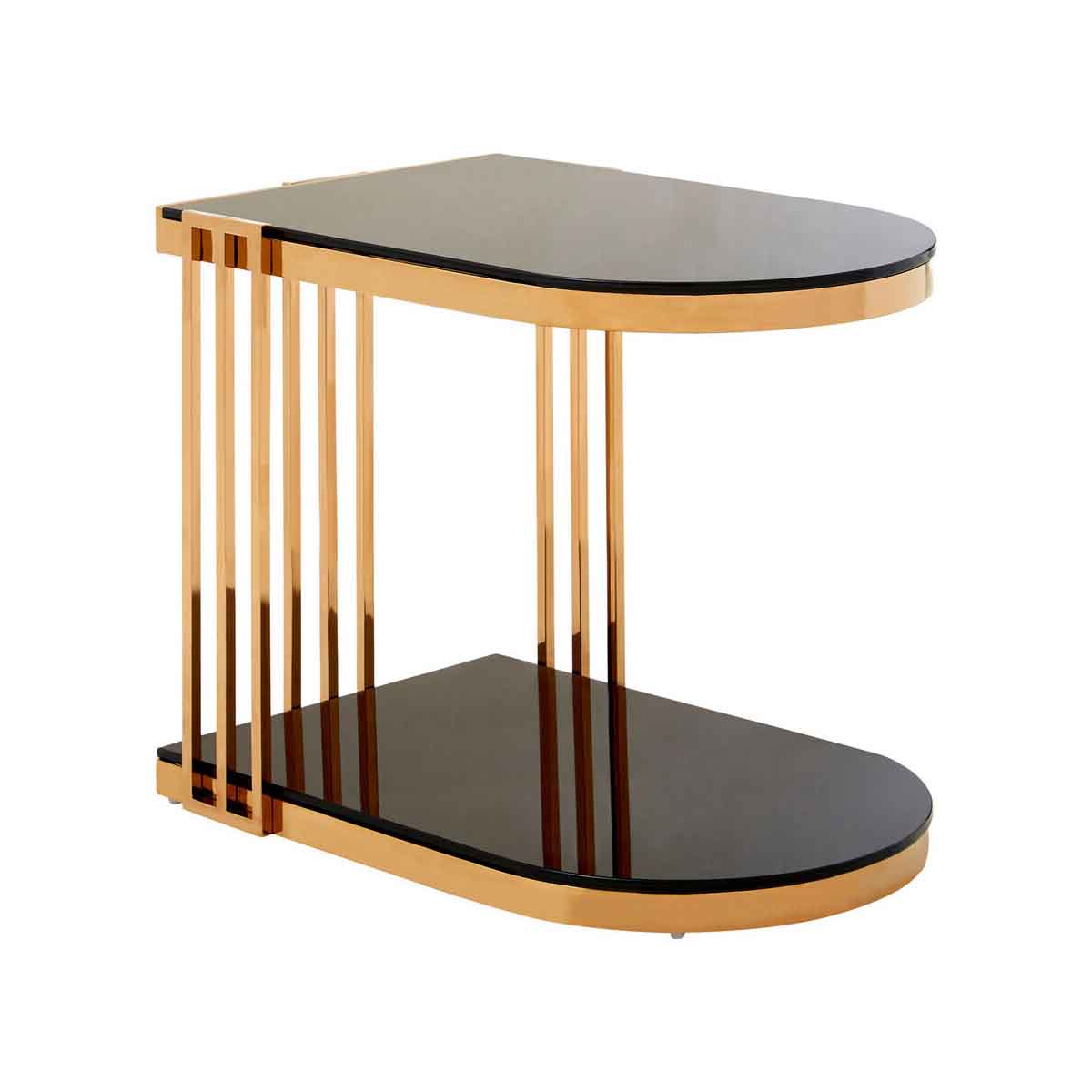 Novo Rose Gold U Shaped Side Table