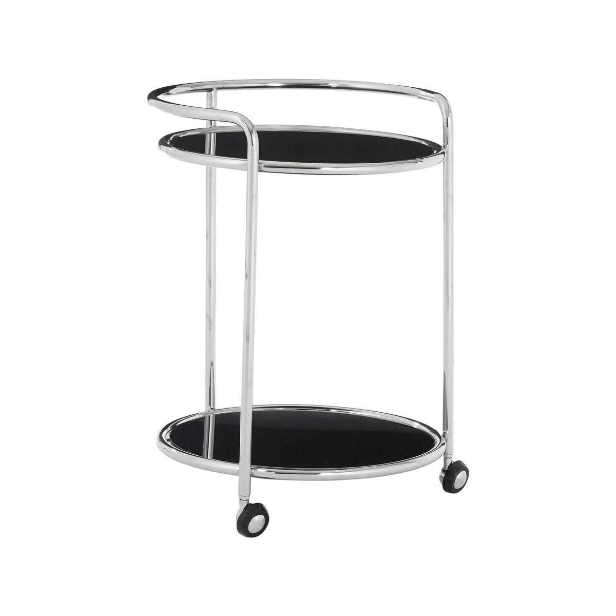 Novo Round Silver Finish Trolley
