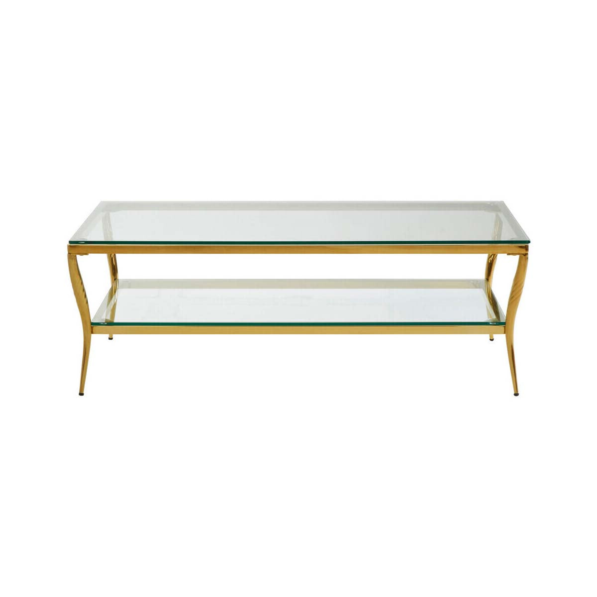Arezzo Tempered Glass Two Tier Coffee Table