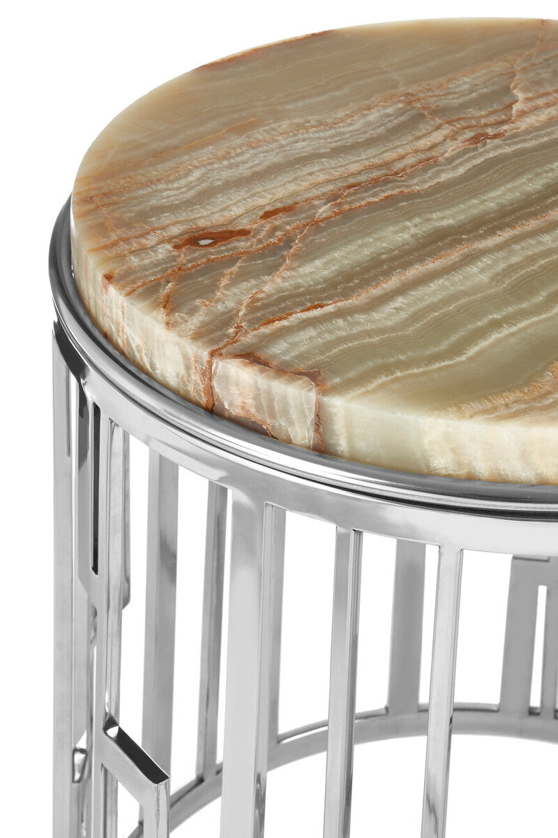 Relic Onyx Stone Side Table