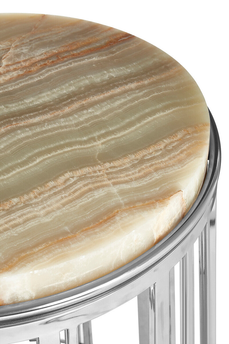 Relic Onyx Stone Side Table