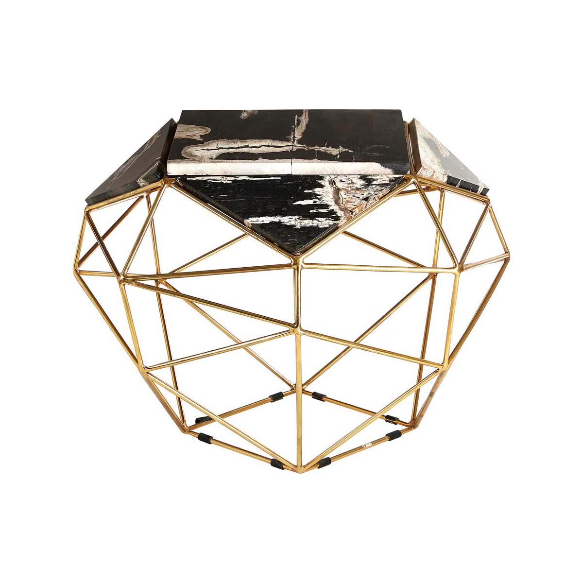 Relic Dark Petrified Wood Side Table