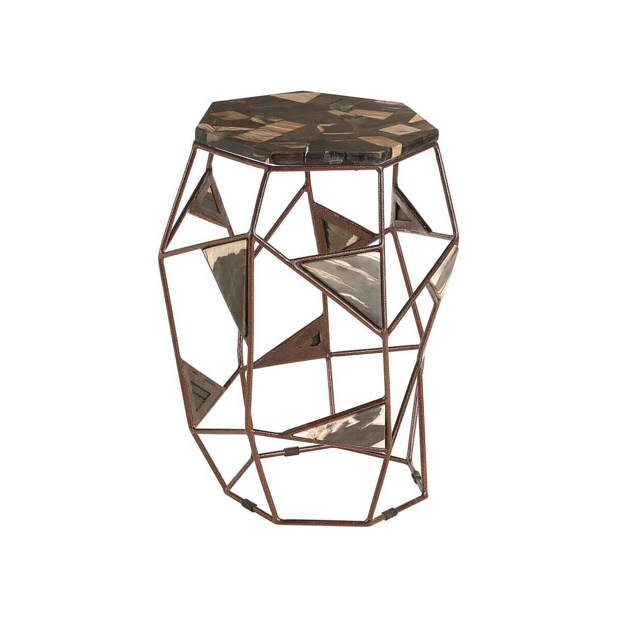 Relic Side Table With Asymmetric Frame