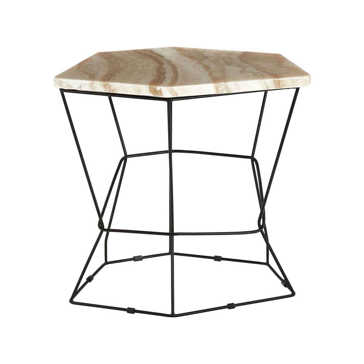 Relic Side Table With Patterned Top