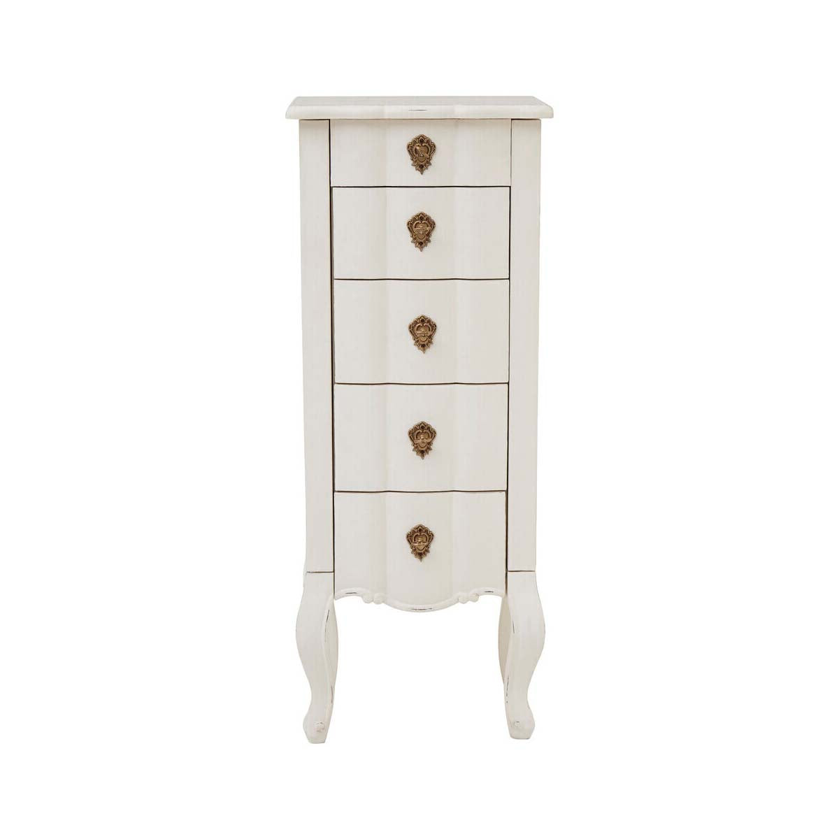Loire 5 Drawer Small Chest White