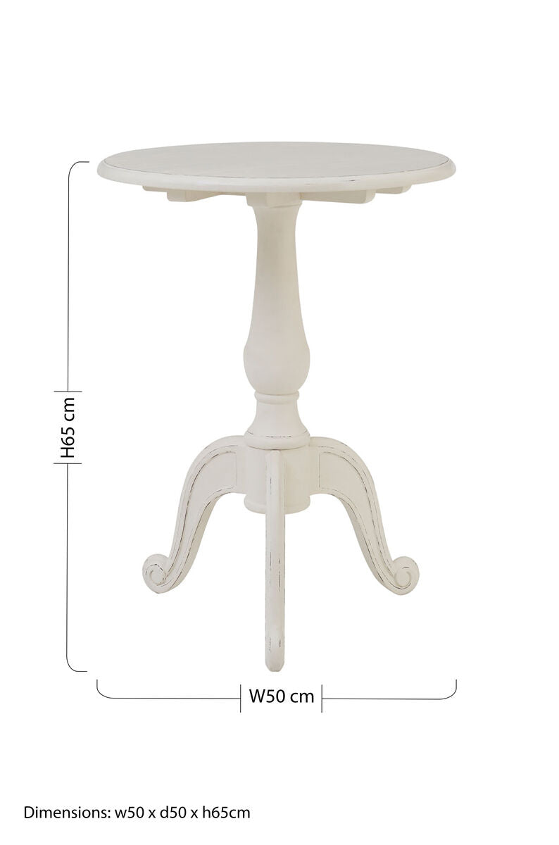 Loire Round White Pedestal Table