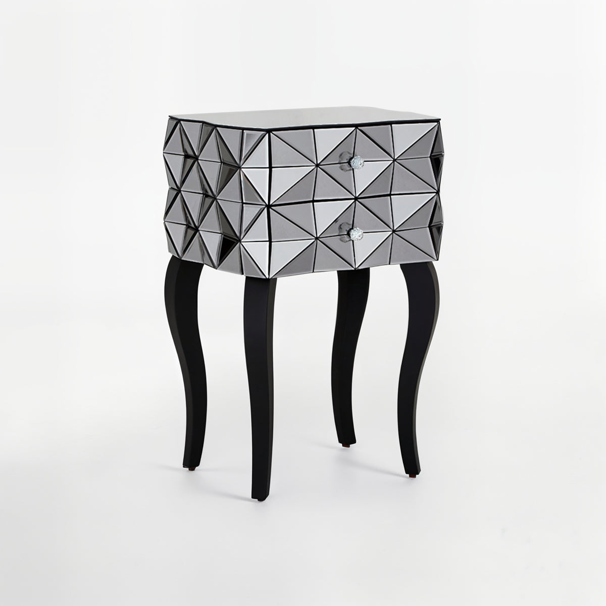 Soho 2 Drawer Bed Side Table in 3D effect