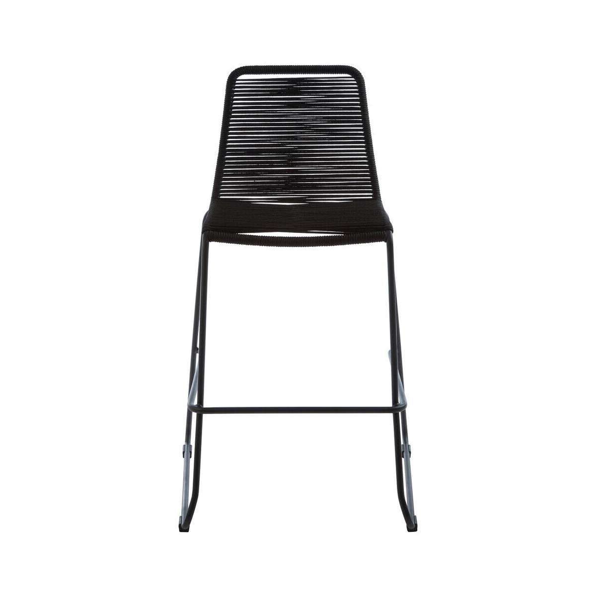 Sisal Black Rope Bar Chair