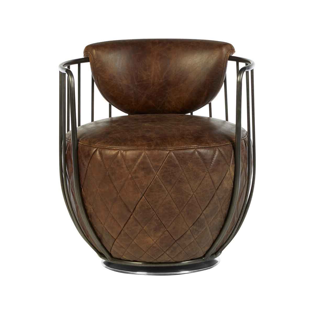 Hoxton Brown Swivel Chair