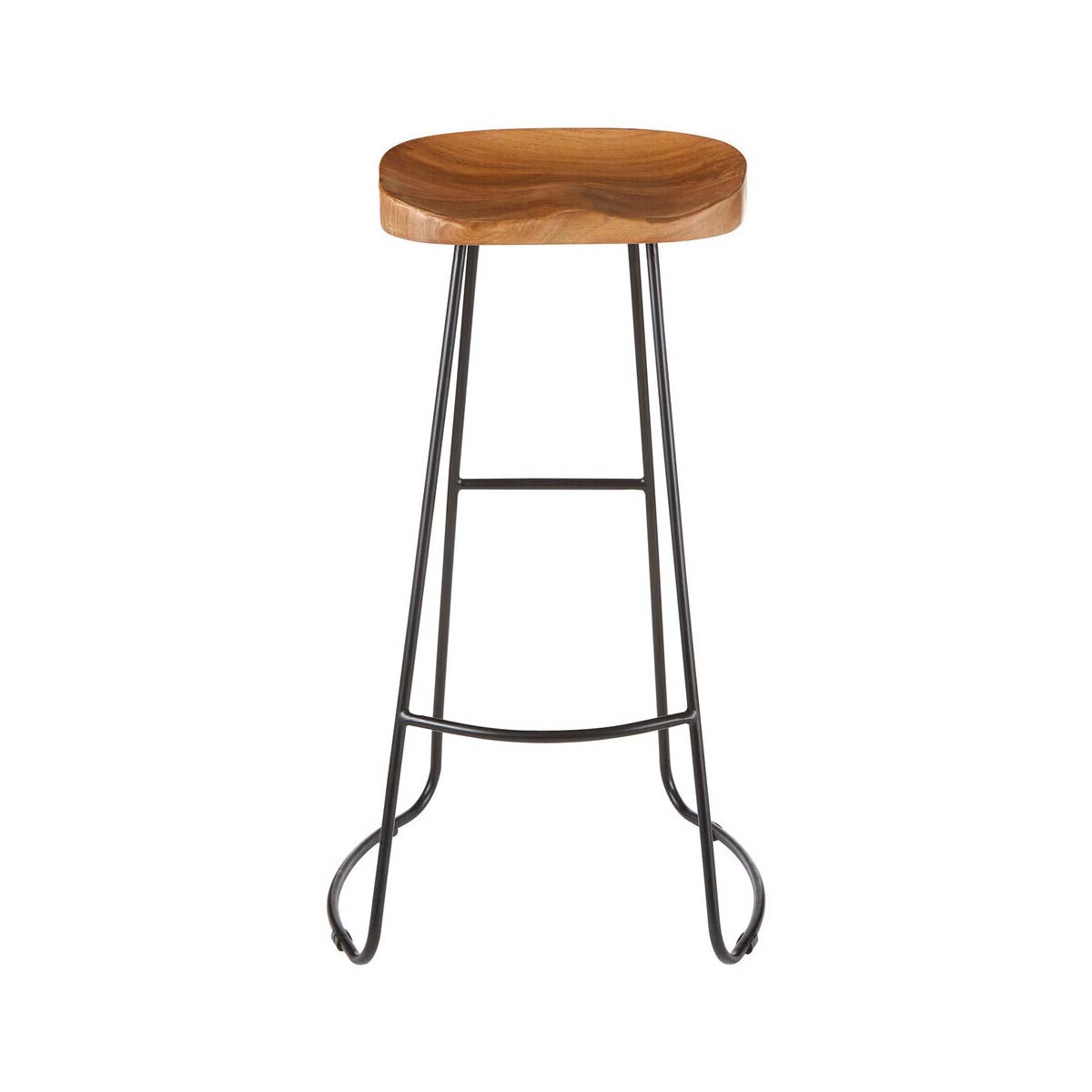 Nandri Acacia Wood Seat Bar Stool