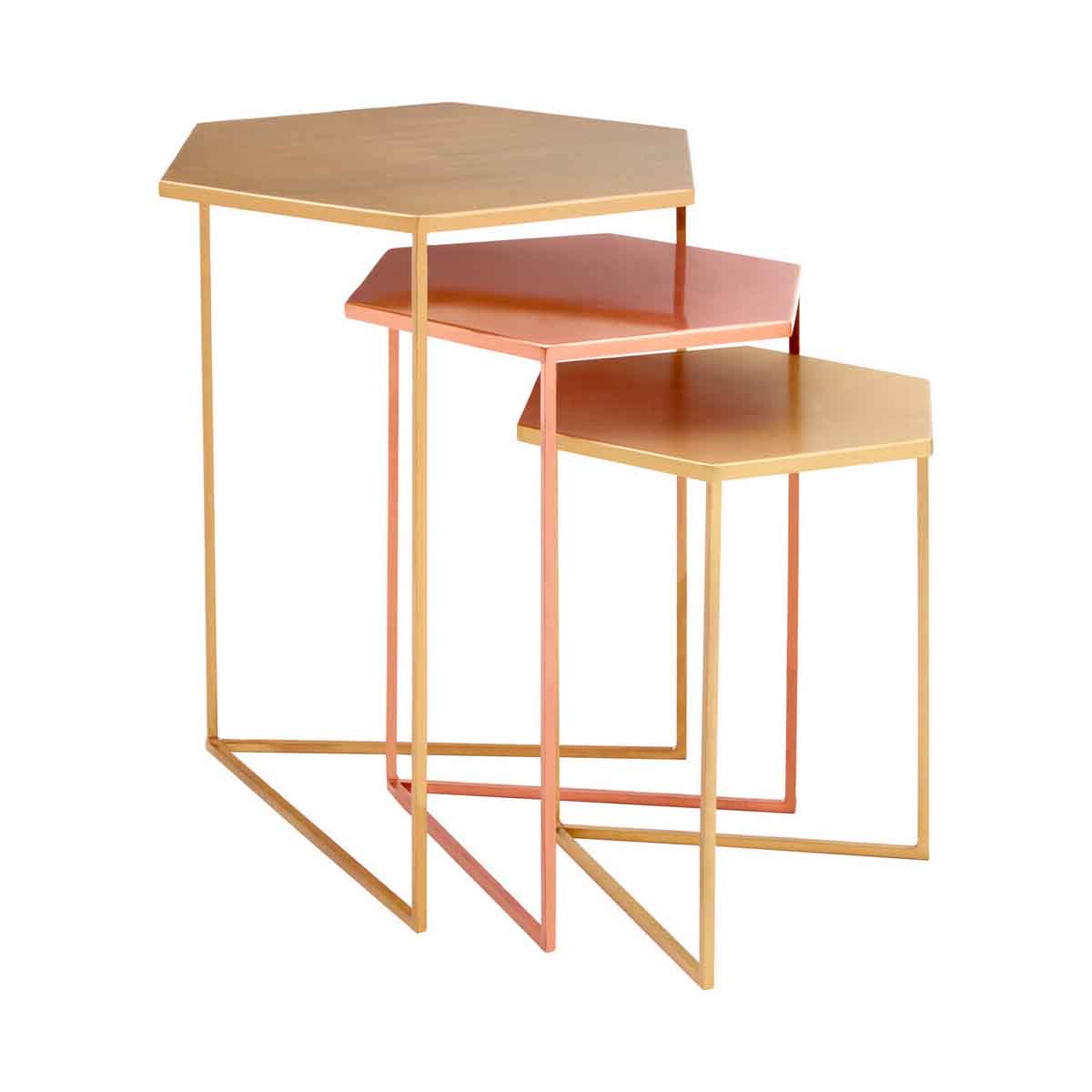 Templar Set Of 3 Bronze Finish Tables